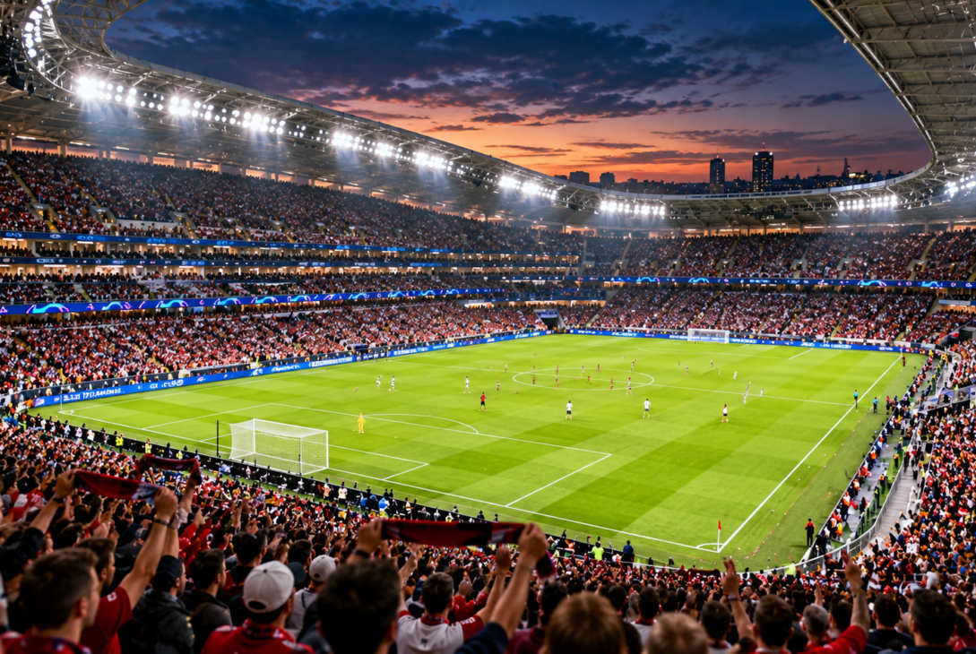 Football stadium filled with supporters during the FIFA Club World Cup, showing the pitch, seating and match-day atmosphere.