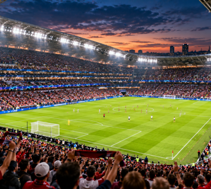 Football stadium filled with supporters during the FIFA Club World Cup, showing the pitch, seating and match-day atmosphere.