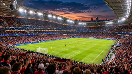 Football stadium filled with supporters during the FIFA Club World Cup, showing the pitch, seating and match-day atmosphere.
